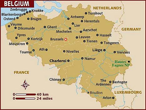 Mapa - Bélgica
