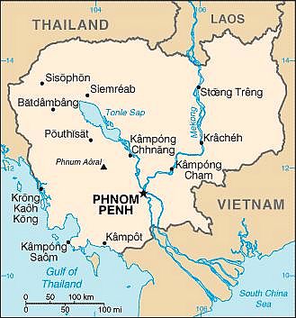 Mapa - Camboya