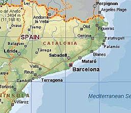 Cataluña, mapa