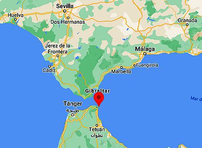 Ceuta, ubicación en el mapa