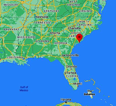 Charleston, ubicación en el mapa