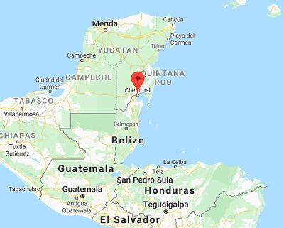 Chetumal, ubicación en el mapa