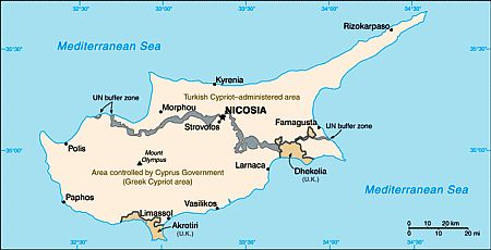 Mapa - Chipre