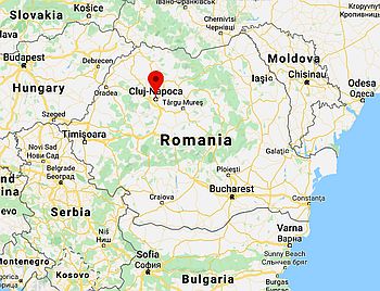 Cluj-Napoca, ubicación en el mapa