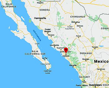 Culiacán, ubicación en el mapa