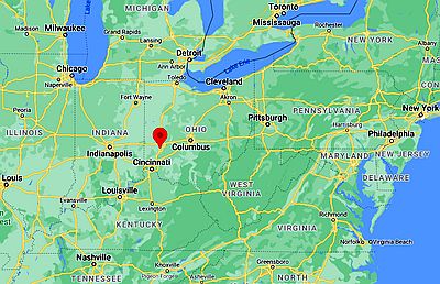 Dayton, ubicación en el mapa