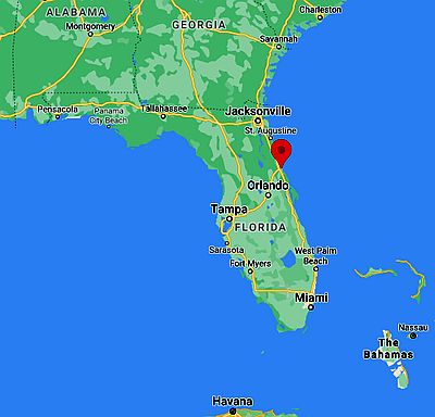 Daytona Beach, ubicación en el mapa