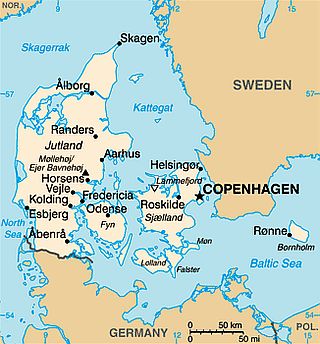 Mapa - Dinamarca