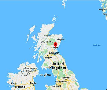 Dundee, ubicación en el mapa