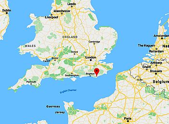 Eastbourne, ubicación en el mapa