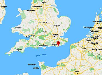 Eastbourne, ubicación en el mapa