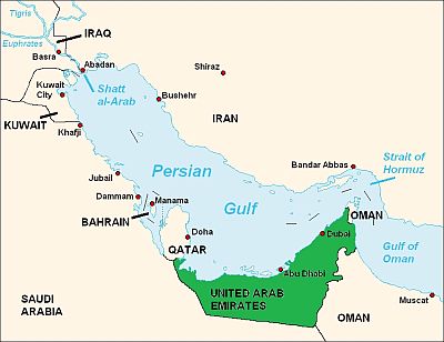 Mapa - Emiratos Árabes Unidos