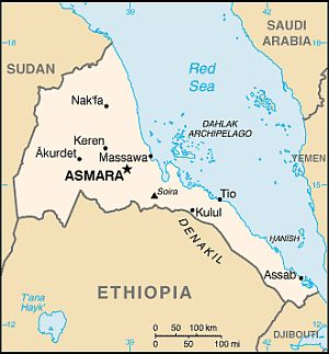 Mapa - Eritrea