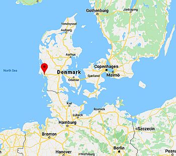 Esbjerg, ubicación en el mapa