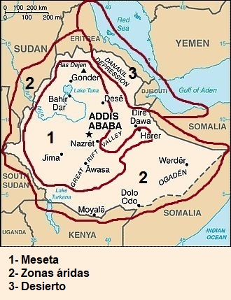 Zonas climáticas en Etiopía