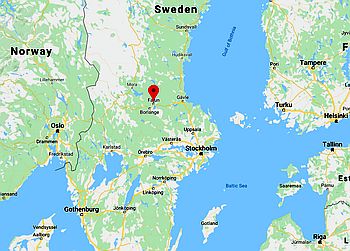 Falun, ubicación en el mapa