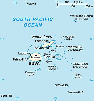 Mapa - Fiyi