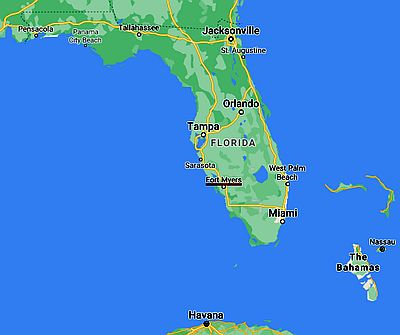 Fort Myers, ubicación en el mapa