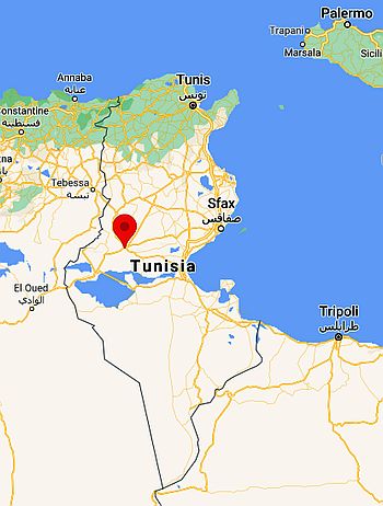 Gafsa, ubicación en el mapa