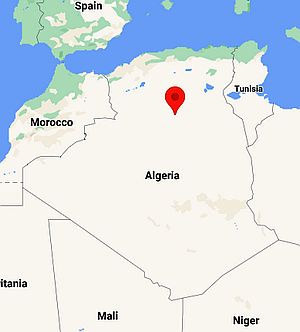 Ghardaia, ubicación en el mapa