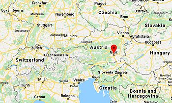 Graz, ubicación en el mapa