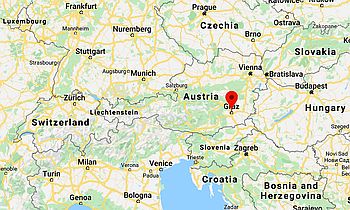 Graz, ubicación en el mapa