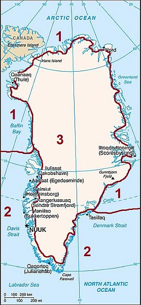 Mapa - Groenlandia