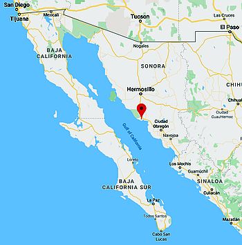 Guaymas, ubicación en el mapa