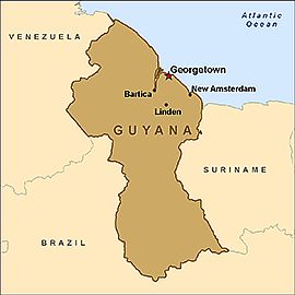 Mapa - Guyana