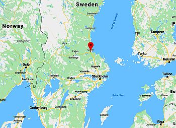 Gävle, ubicación en el mapa