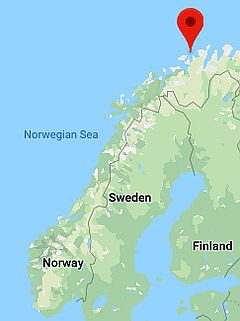 Hammerfest, ubicación en el mapa