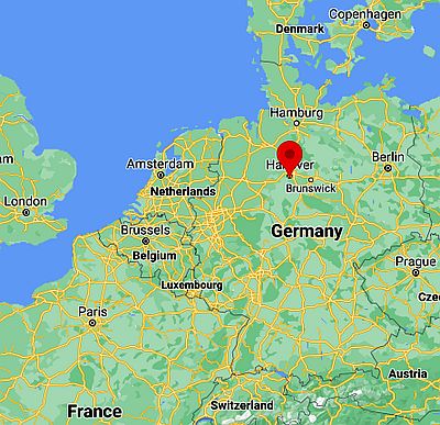 Hannover, ubicación en el mapa