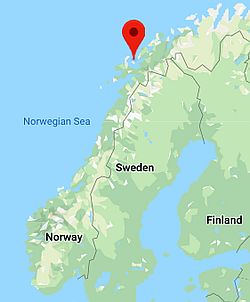 Harstad, ubicación en el mapa
