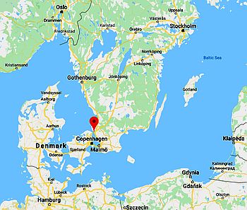 Helsingborg, ubicación en el mapa