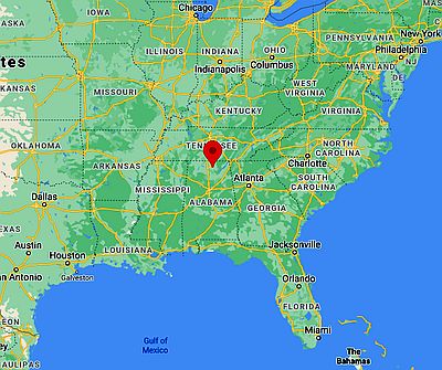 Huntsville, ubicación en el mapa