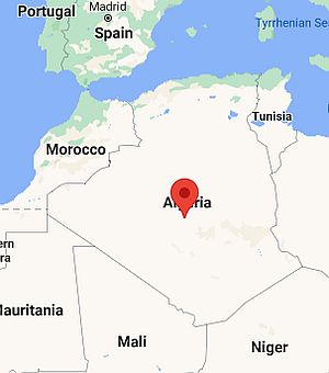 In Salah, ubicación en el mapa