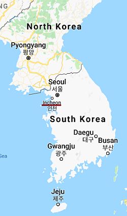 Localización de Incheon