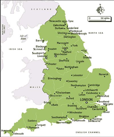 Mapa - Inglaterra