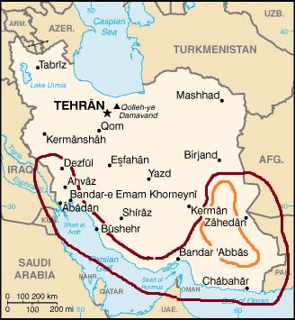 Irán, clima del sur