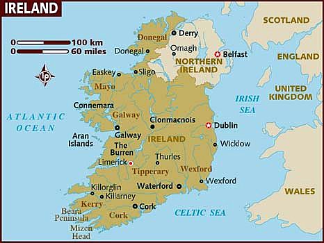 Mapa - Irlanda