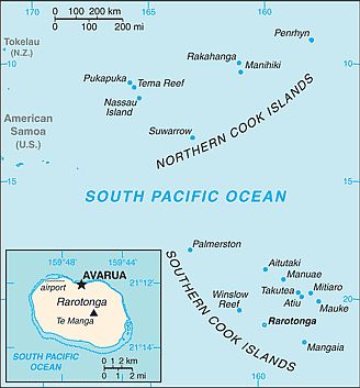Mapa - Islas Cook