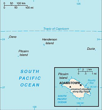 Mapa - Islas Pitcairn