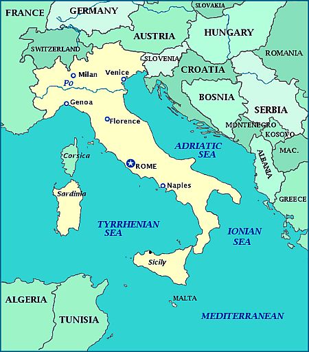 Mapa - Italia
