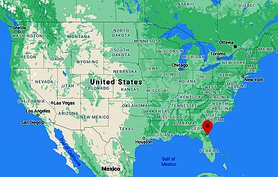 Jacksonville, ubicación en el mapa