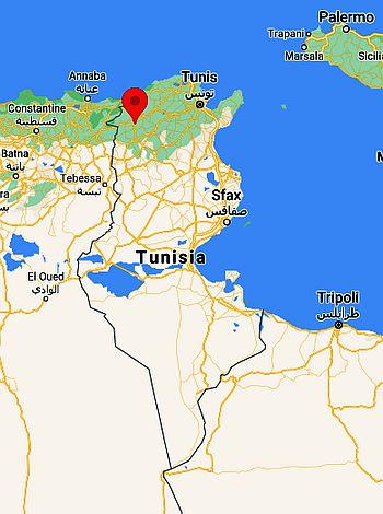 Jendouba, ubicación en el mapa