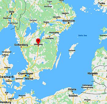 Jönköping, ubicación en el mapa