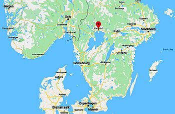 Karlstad, ubicación en el mapa
