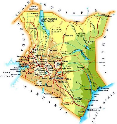 Mapa - Kenia