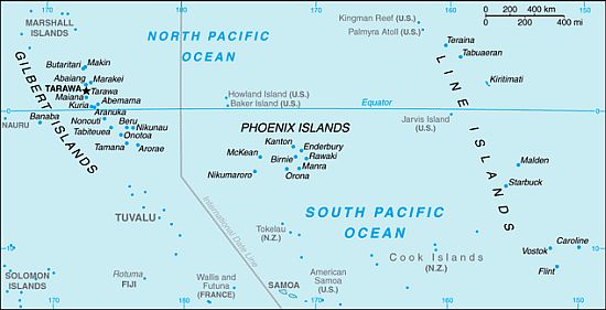 Mapa - Kiribati