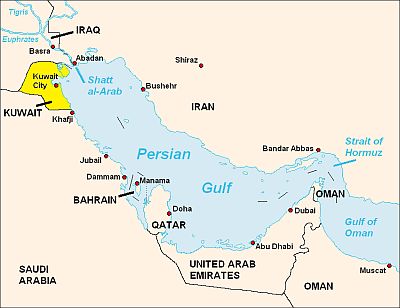 Mapa - Kuwait